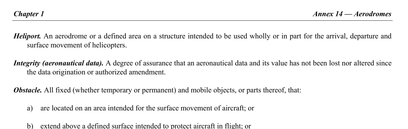 ICAO Annex14 TLOF definition