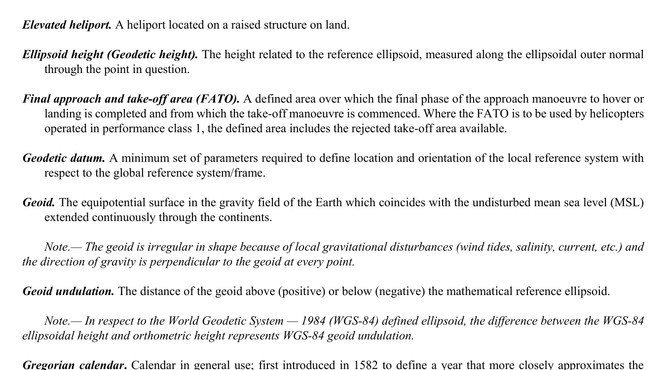 ICAO Annex14 FATO definition